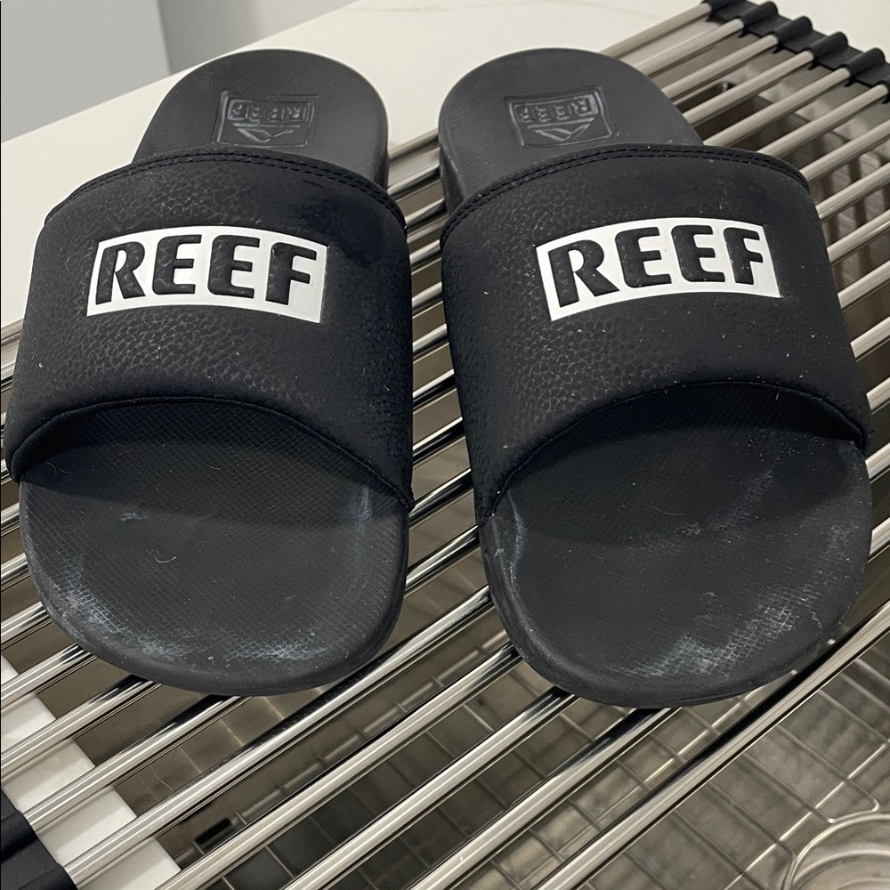 Reef Classic Black Slides